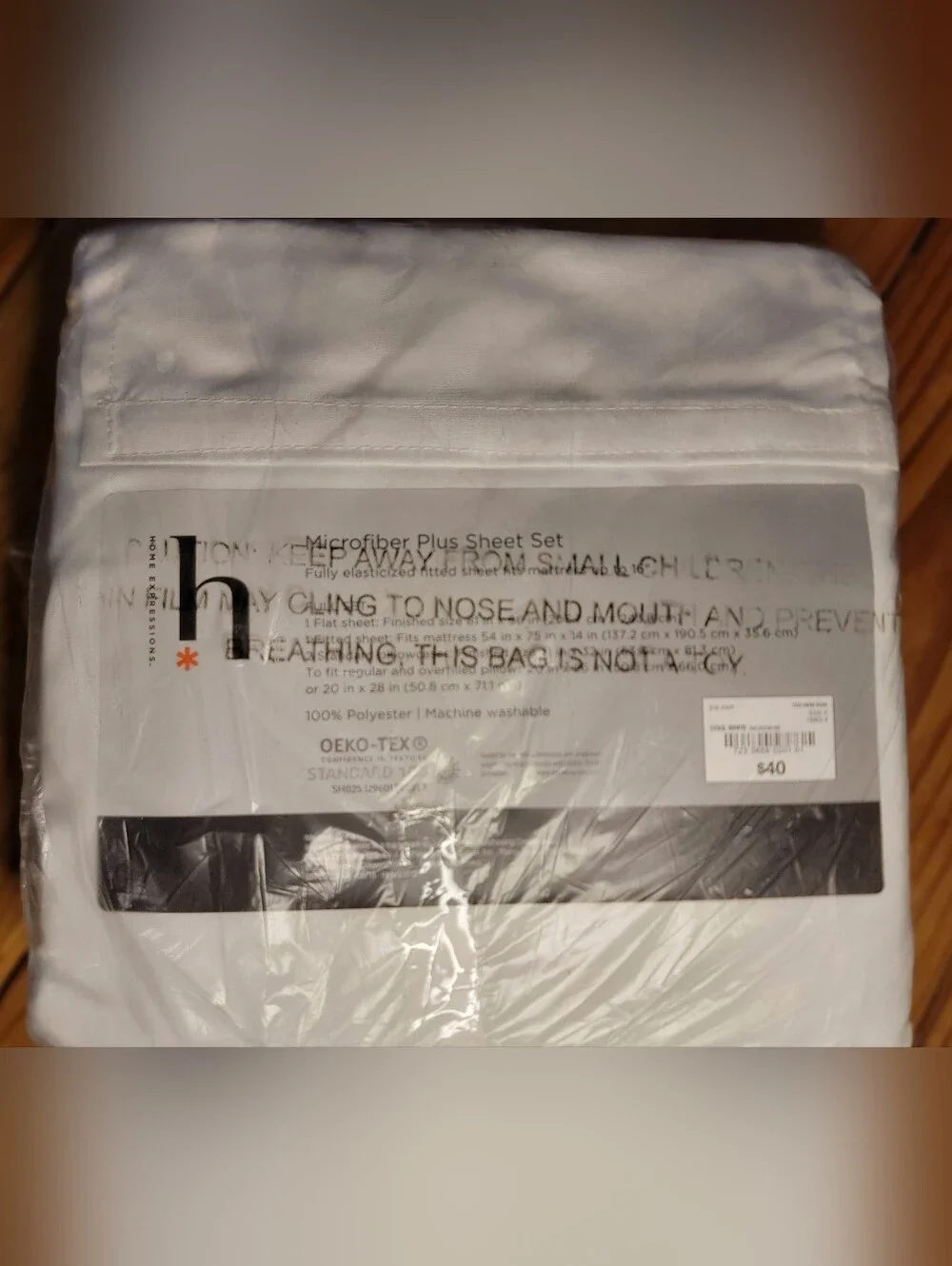 Microfiber Plus Sheet Set - White by Home Expressions